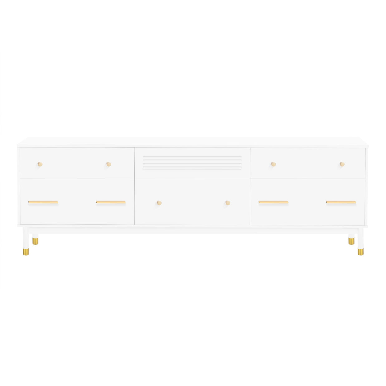 U-Can TV Stand for 75+ Inch TV Entertainment Center TV Media Console Table Modern TV Stand