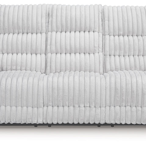 Rhines Falls - Reclining Power Sofa With Drop Down Table - Alloy