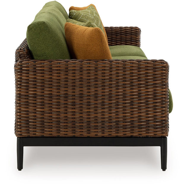 Horizon Hall - Sofa With Cushion - Brown / Green