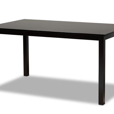 Baxton Studio Eveline Modern and Contemporary Espresso Brown Finished Rectangular Wood Dining Table