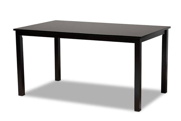 Baxton Studio Eveline Modern and Contemporary Espresso Brown Finished Rectangular Wood Dining Table