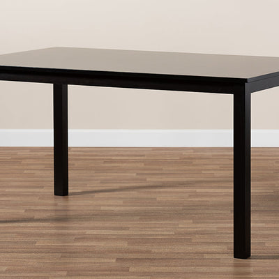 Baxton Studio Eveline Modern and Contemporary Espresso Brown Finished Rectangular Wood Dining Table