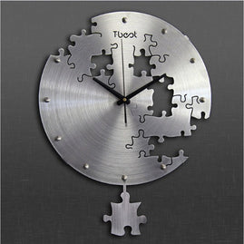 16 Inch Circilar Creative Wall Clock Art Wall Watch Modern Design Living Room And Bedroom Mute Clock Wall Home Decor Wall Clocks