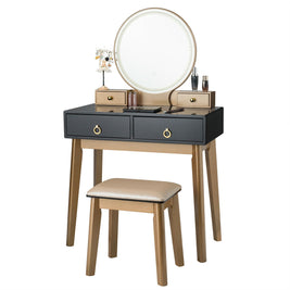 Makeup Vanity Table Set 3 Color Lighting Dressing Table