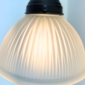 Frosted Glass Factory Holophane Wall Sconce Light Fixture