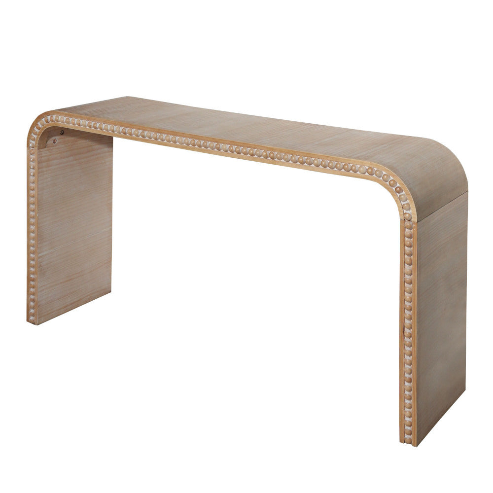 Waterfall Console Table with Wood Bead Trim 59