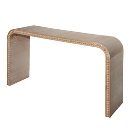 Waterfall Console Table with Wood Bead Trim 59