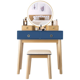 Makeup Vanity Table Set 3 Color Lighting Dressing Table