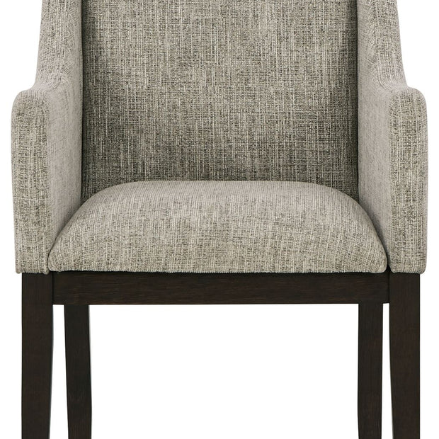 Burkhaus - Dining UPH Arm Chair (Set of 2) - Beige / Dark Brown