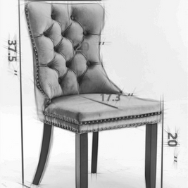 Nikki Collection Modern Velvet Dining Chair Set of 2