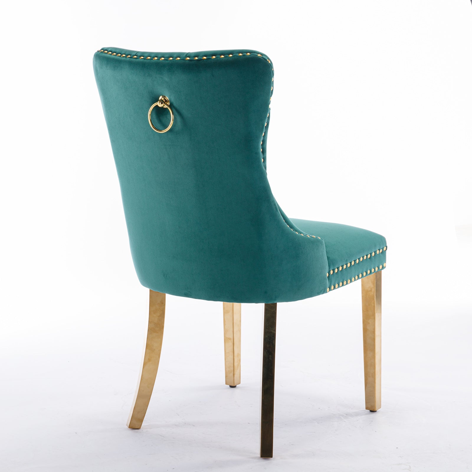 Nikki Collection Modern Velvet Dining Chair Set of 2