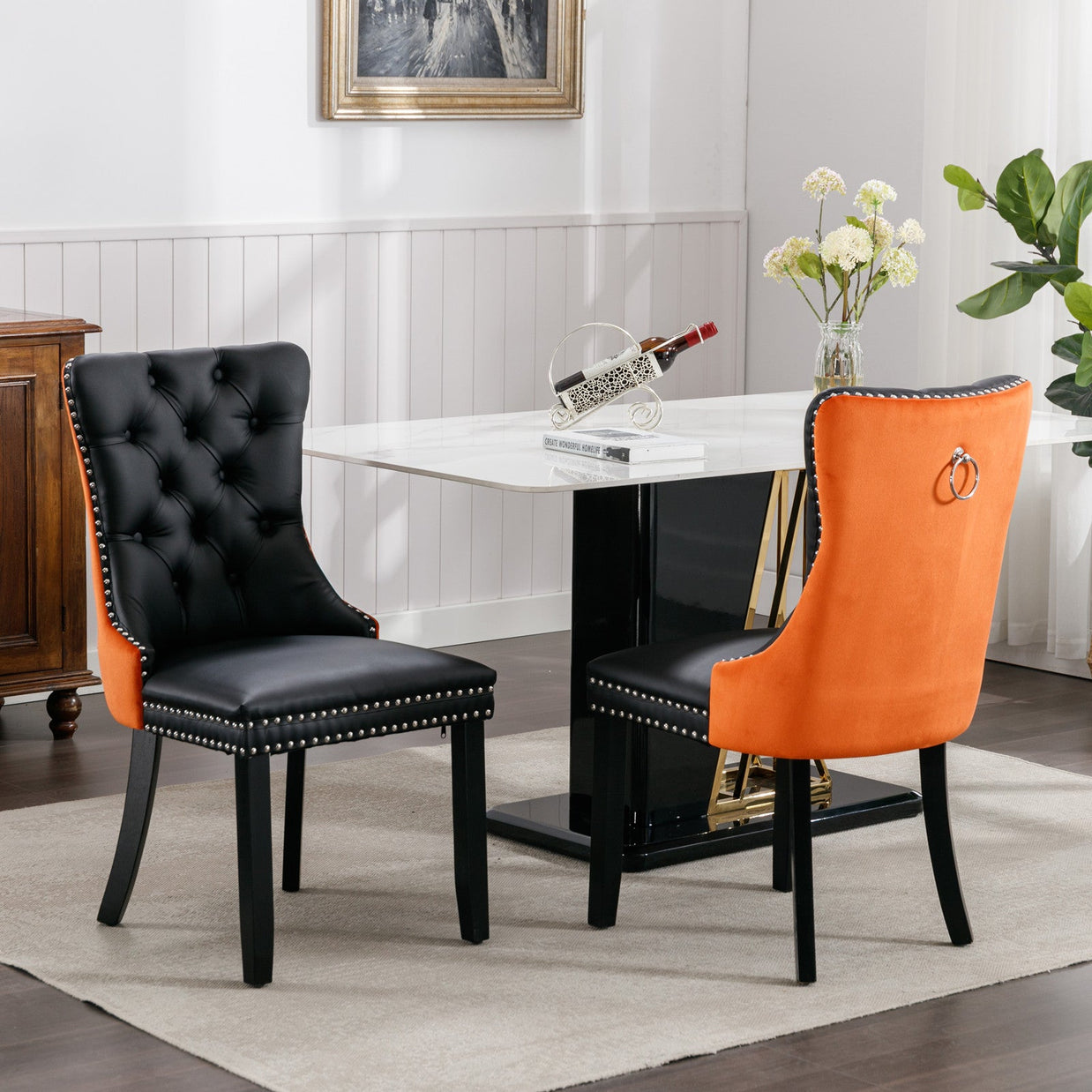 Nikki Collection Modern Dining Chair Set