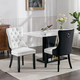 Nikki Collection Modern Tufted Dining Chair Set