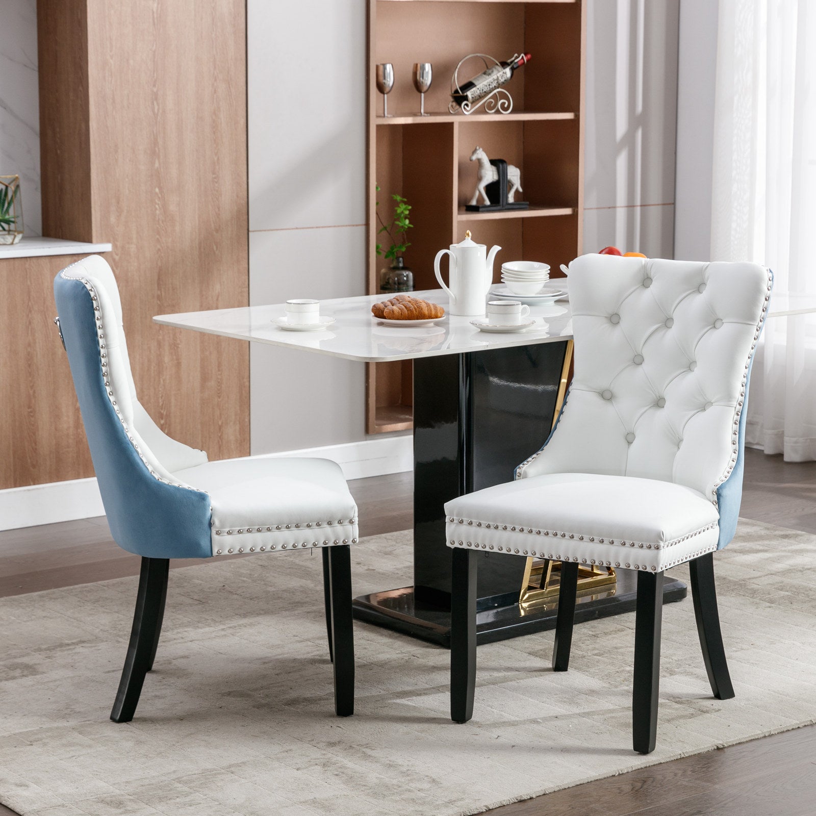 Nikki Collection Modern Upholstered Dining Chair Set