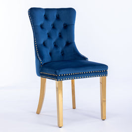 Nikki Collection Modern Velvet Upholstered Dining Chair Set of 2