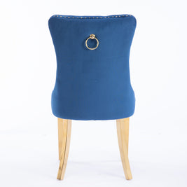Nikki Collection Modern Velvet Upholstered Dining Chair Set of 2