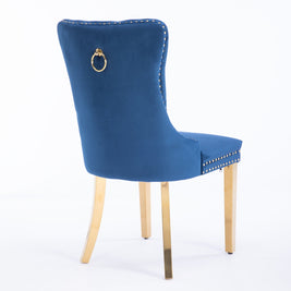 Nikki Collection Modern Velvet Upholstered Dining Chair Set of 2
