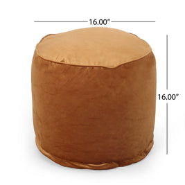 Shimon Cylinder Pouf, Apricot