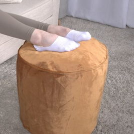 Shimon Cylinder Pouf, Apricot