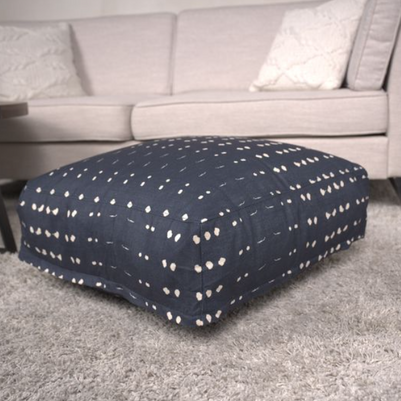 Dalm Fabric Square Pouf