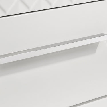 Ives 2-drawer Nightstand Bedside Table White High Gloss