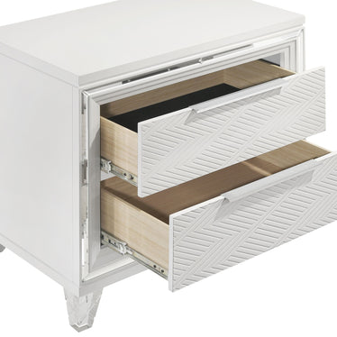 Marmore 2-drawer Nightstand Bedside Table White