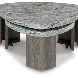Surmour - Stacked Cocktail Table - Gray / Brown