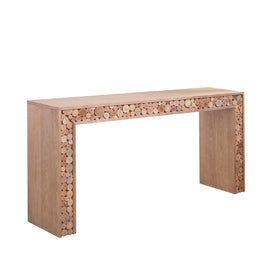 Rustic Console Table with Natural Log Accents | 62