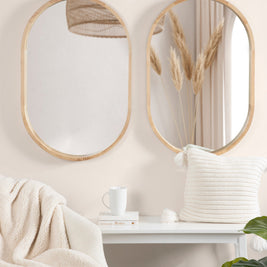 Hutton Wood Framed Capsule Mirror