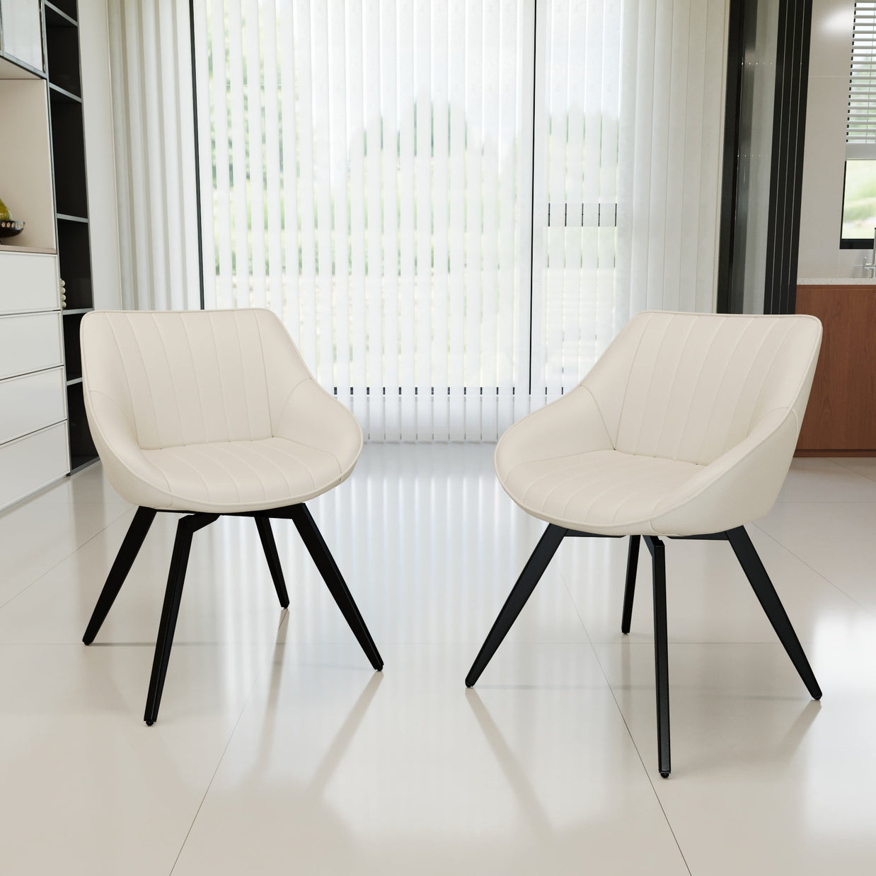 Set of 2 Dining Chairs - Medieval Modern Kitchen Design