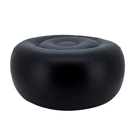 Fennco Styles Modern Tropic Design Round Indoor & Outdoor Pouf – 200lbs Weight Capacity Removable Cover Ottoman for Low Seat, Bedroom, Backyard and Living Room Décor