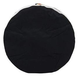 Fennco Styles Modern Tropic Design Round Indoor & Outdoor Pouf – 200lbs Weight Capacity Removable Cover Ottoman for Low Seat, Bedroom, Backyard and Living Room Décor