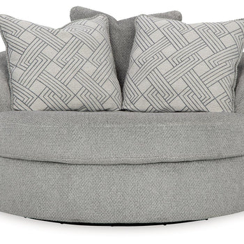 Casselbury - Oversized Swivel Accent Chair - Cement