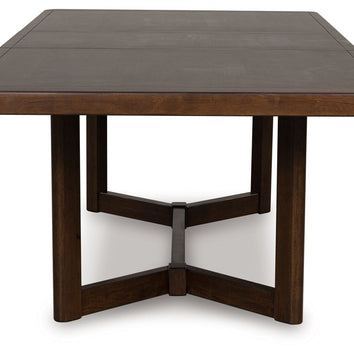 Dilenno - Rectangular Dining Room Extension Table - Dark Brown