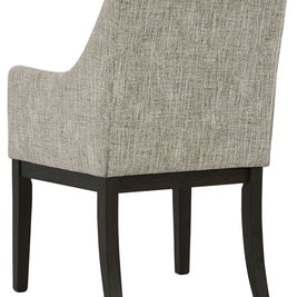 Burkhaus - Dining UPH Arm Chair (Set of 2) - Beige / Dark Brown