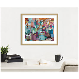 Framed Art Gemstones in Jewel Tones by Leah Nadeau