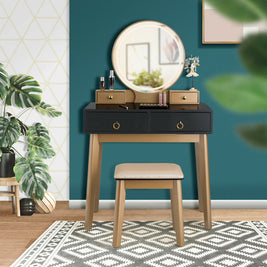 Makeup Vanity Table Set 3 Color Lighting Dressing Table