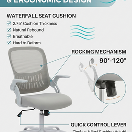 Ergonomic Mesh Office Chair – Multi Color High Back Chair with Lumbar Support