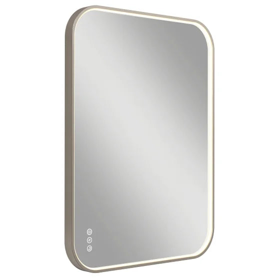 Artika Royce 32” x 24” LED Wall Mirror with Defogger  Brushed Nickel