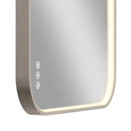 Artika Royce 32” x 24” LED Wall Mirror with Defogger  Brushed Nickel