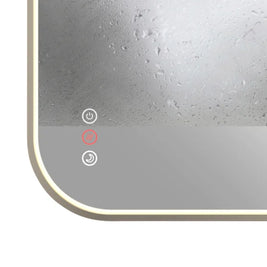Artika Royce 32” x 24” LED Wall Mirror with Defogger  Brushed Nickel