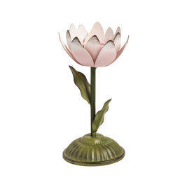 Metal Flower Taper Candle Holder