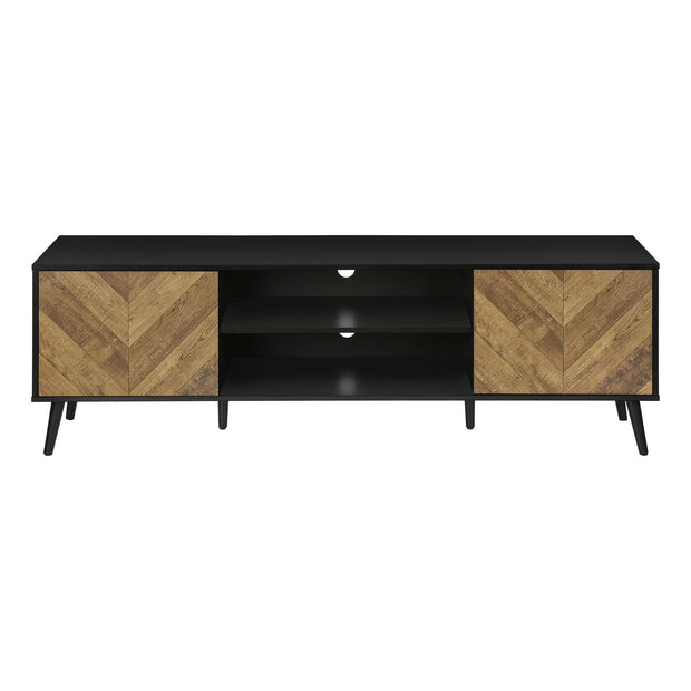 TV Stand, Console, Media Entertainment Center, Storage Cabinet, Modern Design - Black