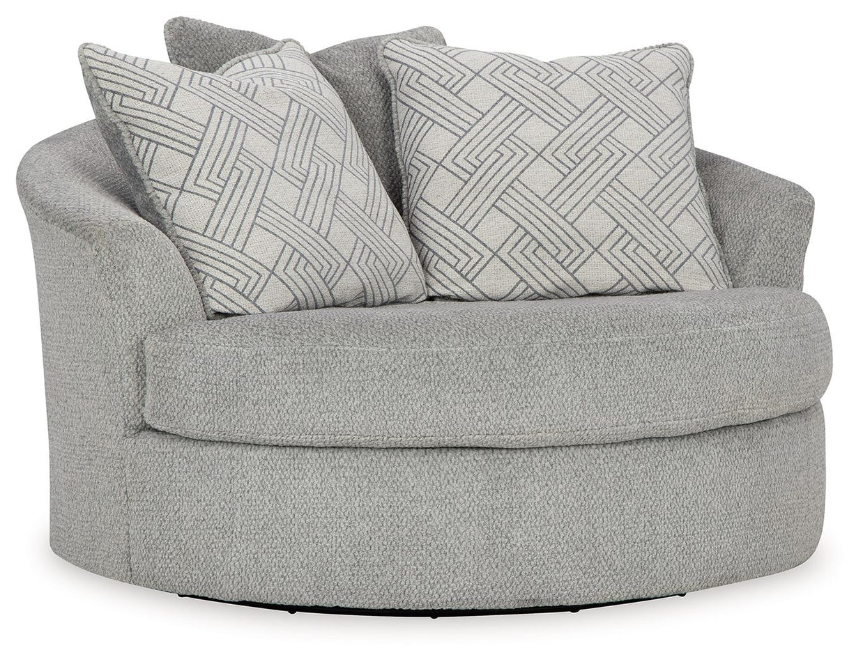 Casselbury - Oversized Swivel Accent Chair - Cement