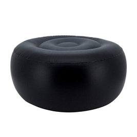 Fennco Styles Modern Tropic Design Round Indoor & Outdoor Pouf – 200lbs Weight Capacity Removable Cover Ottoman for Low Seat, Bedroom, Backyard and Living Room Décor