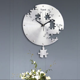 16 Inch Circilar Creative Wall Clock Art Wall Watch Modern Design Living Room And Bedroom Mute Clock Wall Home Decor Wall Clocks