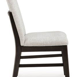 Neymorton - Dining Upholstered Side Chair (Set of 2) - Light Gray / Brown