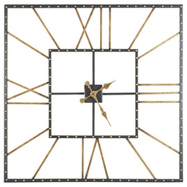 Thames - Wall Clock - Black / Gold Finish
