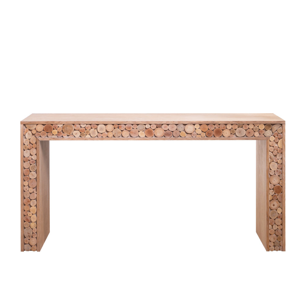 Rustic Console Table with Natural Log Accents | 62