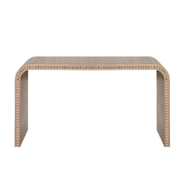 Waterfall Console Table with Wood Bead Trim 59
